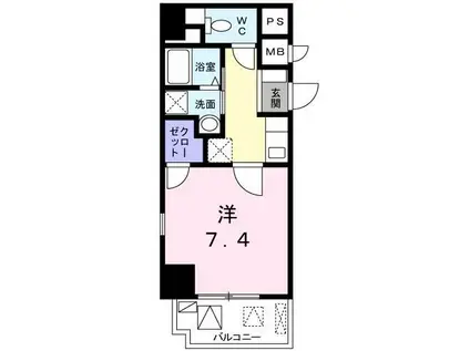 サンフォレスト(1K/3階)の間取り写真