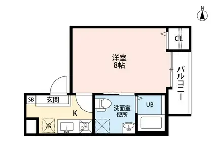 LUCE(1K/1階)の間取り写真