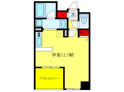 グレイスコート志村三丁目(ワンルーム/3階)の間取り写真