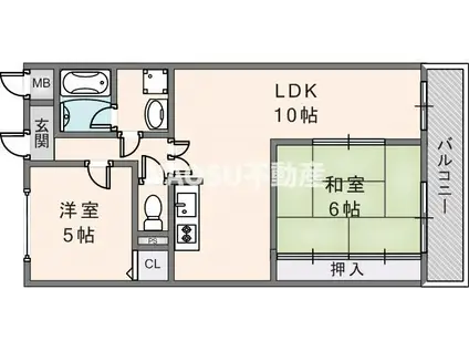 グランドールY(2LDK/1階)の間取り写真