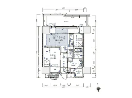 ザ・ハウス豊橋ウエスト(1SLDK/13階)の間取り写真