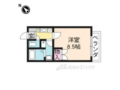 グランディールA&N1(1K/3階)の間取り写真