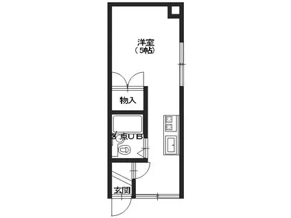 第2セントラル(ワンルーム/2階)の間取り写真