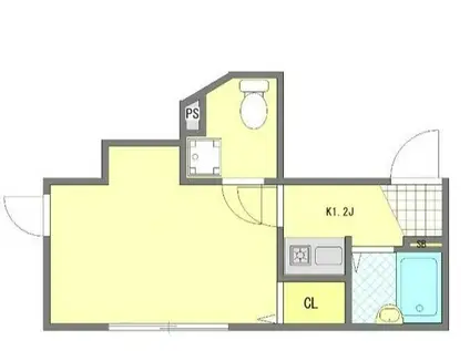 WELLBEING青砥II(1K/2階)の間取り写真