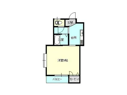 コーポエクセランス(1K/1階)の間取り写真