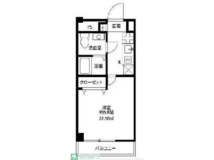 アンプルールフェールMILLE(1K/3階)の間取り写真