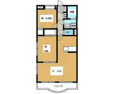 ルミエール(2LDK/1階)の間取り写真