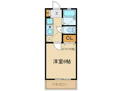 グランデリーベル(1K/2階)の間取り写真