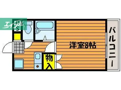 グレース伊福町(1K/3階)の間取り写真