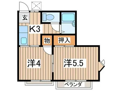 スターヒルズ大津(2K/2階)の間取り写真