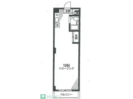 アクシス(ワンルーム/4階)の間取り写真