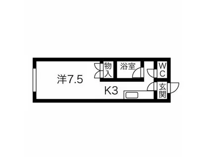 ファイン藤野(1K/1階)の間取り写真