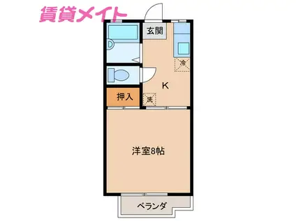 フレグランススターハイツA(1K/1階)の間取り写真