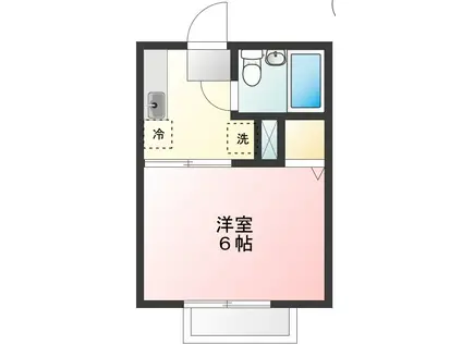 シティハイムゾンネ(1K/1階)の間取り写真