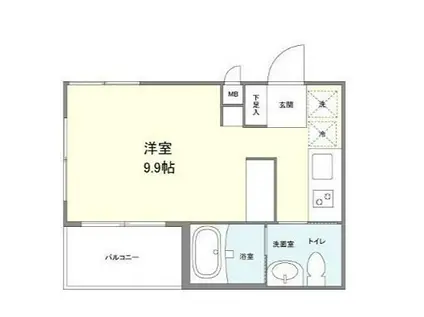 三軒茶屋HILLZ(ワンルーム/4階)の間取り写真