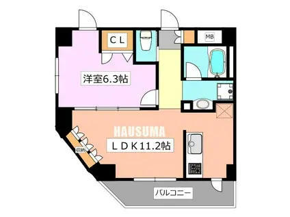 クエル田端(1LDK/5階)の間取り写真