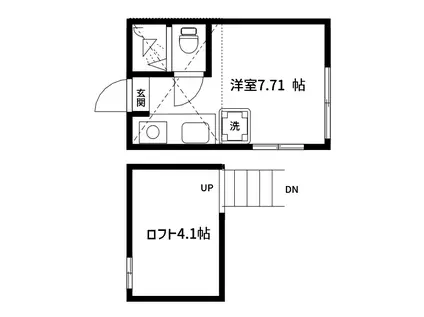アスティ―藤ヶ丘(ワンルーム/1階)の間取り写真
