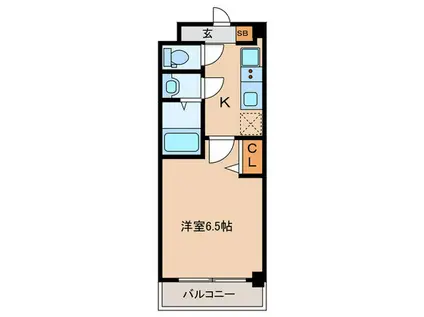 アドバンス神戸レイソレ(1K/12階)の間取り写真