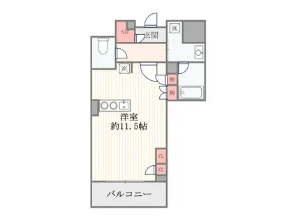 ザ・パークハウス西新宿タワー60(ワンルーム/9階)の間取り写真