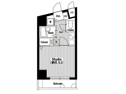 グランドガーラ渋谷(1K/6階)の間取り写真