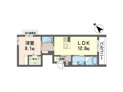 シャーメゾン松阪中央(1LDK/3階)の間取り写真