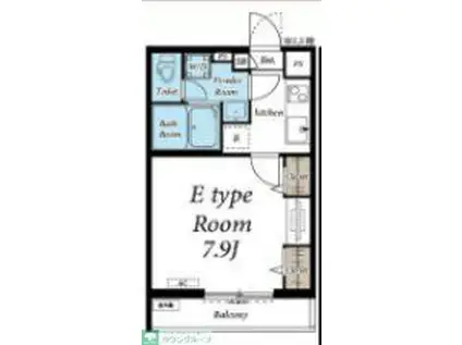 ヴィラ堀之内(1K/1階)の間取り写真