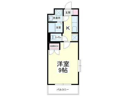 プロムナードI(1K/3階)の間取り写真