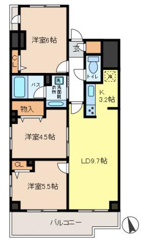 アーク金町レジデンス(3LDK/11階)の間取り写真