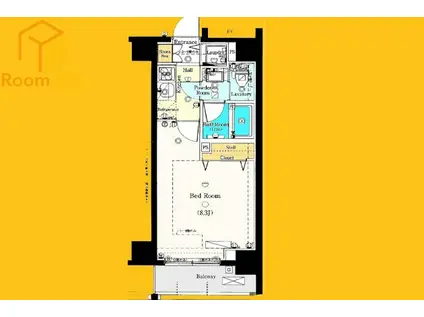 DIPS新宿御苑(1K/6階)の間取り写真