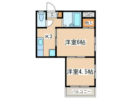 須賀第1ビル(2K/3階)の間取り写真