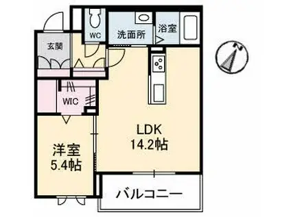 NEO ジョリカ(1LDK/2階)の間取り写真