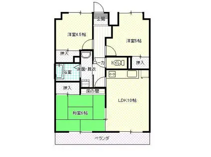 ラポール澤田(3DK/2階)の間取り写真