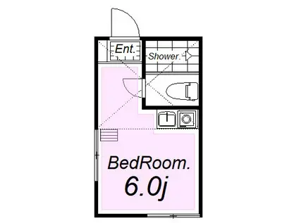 アンジェラコート平間(ワンルーム/1階)の間取り写真