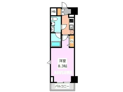 ルフレ赤羽サウス(1K/3階)の間取り写真