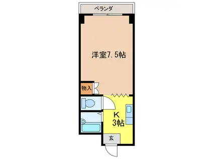 ラフェニーチェ(1K/2階)の間取り写真