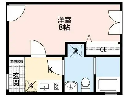 COMO YOTSUYA(1K/1階)の間取り写真