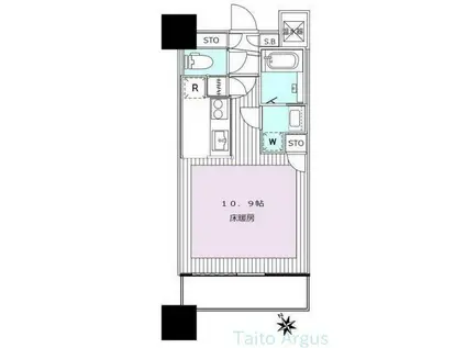 セントラルパークタワー・ラ・トゥール新宿(ワンルーム/10階)の間取り写真