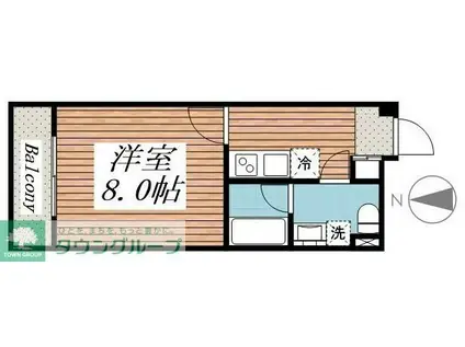 LUCENT COURT 代々木上原(1K/3階)の間取り写真