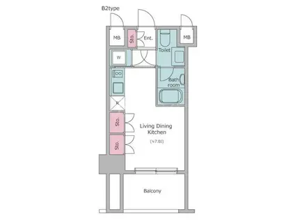レジディア品川(ワンルーム/5階)の間取り写真