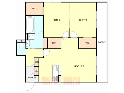アイメゾン ドゥ シトラス(2LDK/1階)の間取り写真
