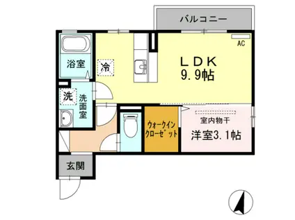 メゾン・ド・レーヴ(1LDK/2階)の間取り写真