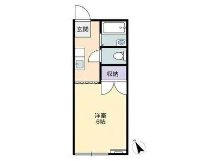 コーポラブリーC(ワンルーム/1階)の間取り写真