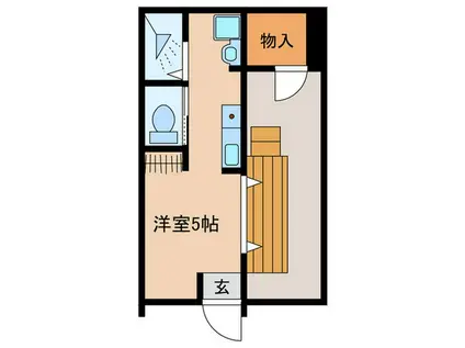 アゲル宮司B(ワンルーム/1階)の間取り写真