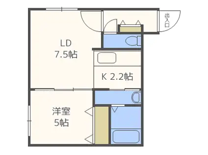 CHERIR PRINTEMP(1LDK/1階)の間取り写真