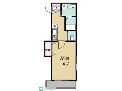 ルミエール泉町(1K/1階)の間取り写真