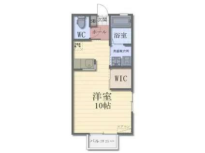 ベラ・コスタ(ワンルーム/1階)の間取り写真