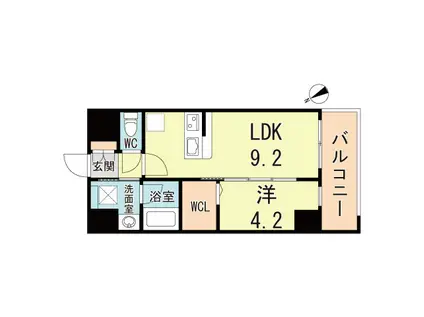 アクエルド明石西(1LDK/4階)の間取り写真