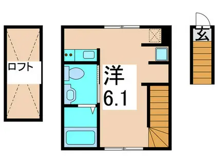 グランシャレ―梅島II(ワンルーム/2階)の間取り写真