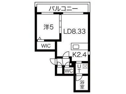 トレリブロ西町北(1LDK/3階)の間取り写真