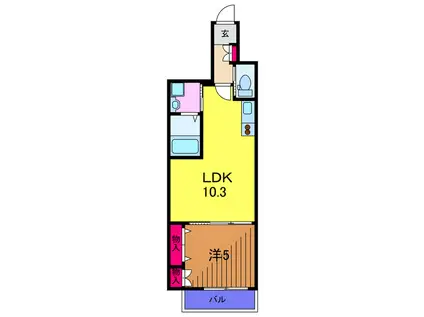 FIG TREE(1LDK/1階)の間取り写真